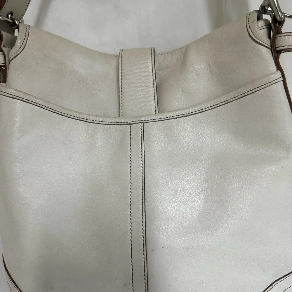 Coach Vintage White 9480 Leather Pockets Hobo Soho Shoulder Bag